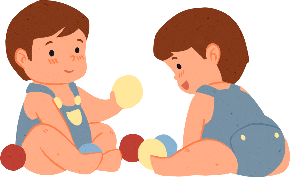 Flat Textured Twin Babies 
